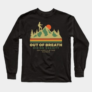 Out of breath hiking society - Retro Long Sleeve T-Shirt